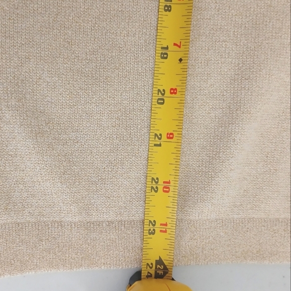 St. John Old Money Cashmere Blend Cream Gold Crewneck Jumper Sweater - Picture 11 of 13